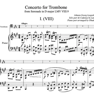 Concerto for Tenor Trombone and Piano (Transposition in A Major) — Leopold Mozart