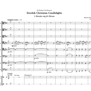 Swedish Christmas Candlelights for Eight Trombones and 2 Percussion - A wild mix of Traditional Christmas Songs from Sweden